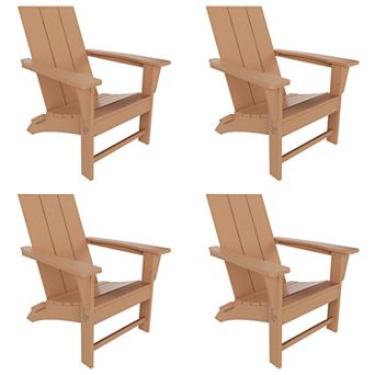 Westintrends Modern Outdoor Folding Adirondack Chair (set Of 4)