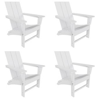 Westintrends Modern Outdoor Folding Adirondack Chair (set Of 4)