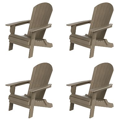 Westintrends Hips outdoor/patio folding adirondack chair (set Of 4)