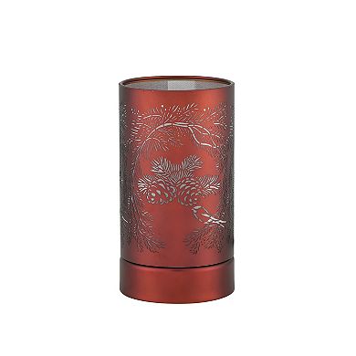 7" Touch Lamp/oil Burner/wax Warmer-copper Pinecones