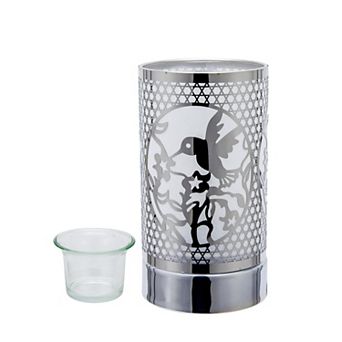 7" Touch Lamp/oil Burner/wax Warmer - Silver Hummingbird