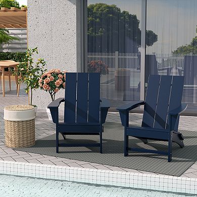 Westintrends Modern Outdoor Folding Adirondack Chair (set Of 2)