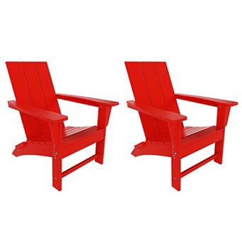 Westintrends Modern Outdoor Folding Adirondack Chair (set Of 2)