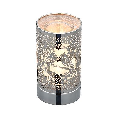 7" Touch Lamp/oil Burner/wax Warmer -silver Lake Living