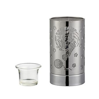 7" Touch Lamp/oil Burner/wax Warmer - Silvercat