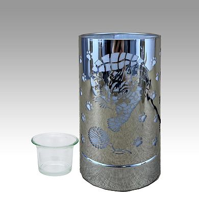 7" Touch Lamp/oil Burner/wax Warmer - Silvercat
