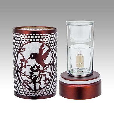7" Touch Lamp/oil Burner/wax Warmer - Copper Hummingbird