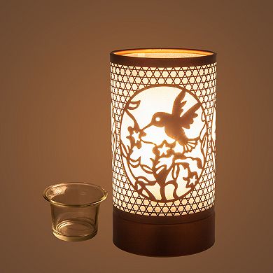 7" Touch Lamp/oil Burner/wax Warmer - Copper Hummingbird