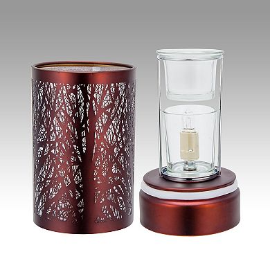 7" Touch Lamp/Oil Burner/Wax Warmer - Copper/ Rusty Forest