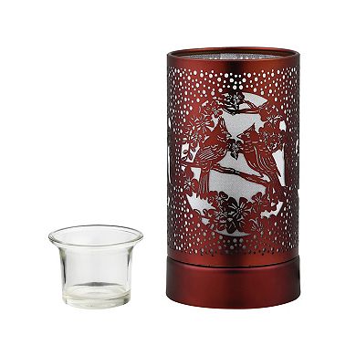 7" Touch Lamp/oil Burner/wax Warmer- Copper Cardinals