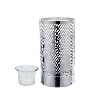 7" Touch Lamp/oil Burner/wax Warmer - Silver Ravine
