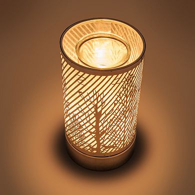 7" Touch Lamp/oil Burner/wax Warmer - Silver Ravine