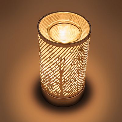 Ravine Silver Touch Lamp Oil Burner Wax Warmer