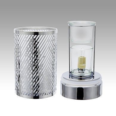7" Touch Lamp/oil Burner/wax Warmer - Silver Ravine