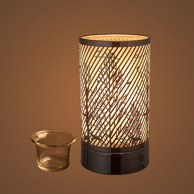 7" Touch Lamp/oil Burner/wax Warmer - Silver Ravine