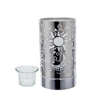 7" Touch Lamp/oil Burner/wax Warmer - Silver Galaxy