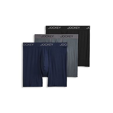 Men's Jockey 3-Pack Chafe Proof Pouch Modal 6" Boxer Briefs
