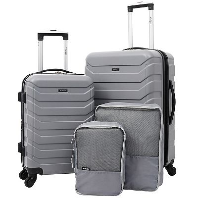 Wrangler Durham 4-piece Expandable Rolling Hardside Luggage Collection