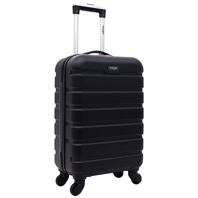 Wrangler 20 Inch Hardside Spinner Carry-On Luggage (Black)