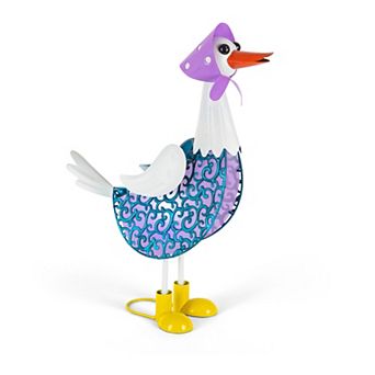 Gerson Solar Powered Duck with Kercheif Garden Light