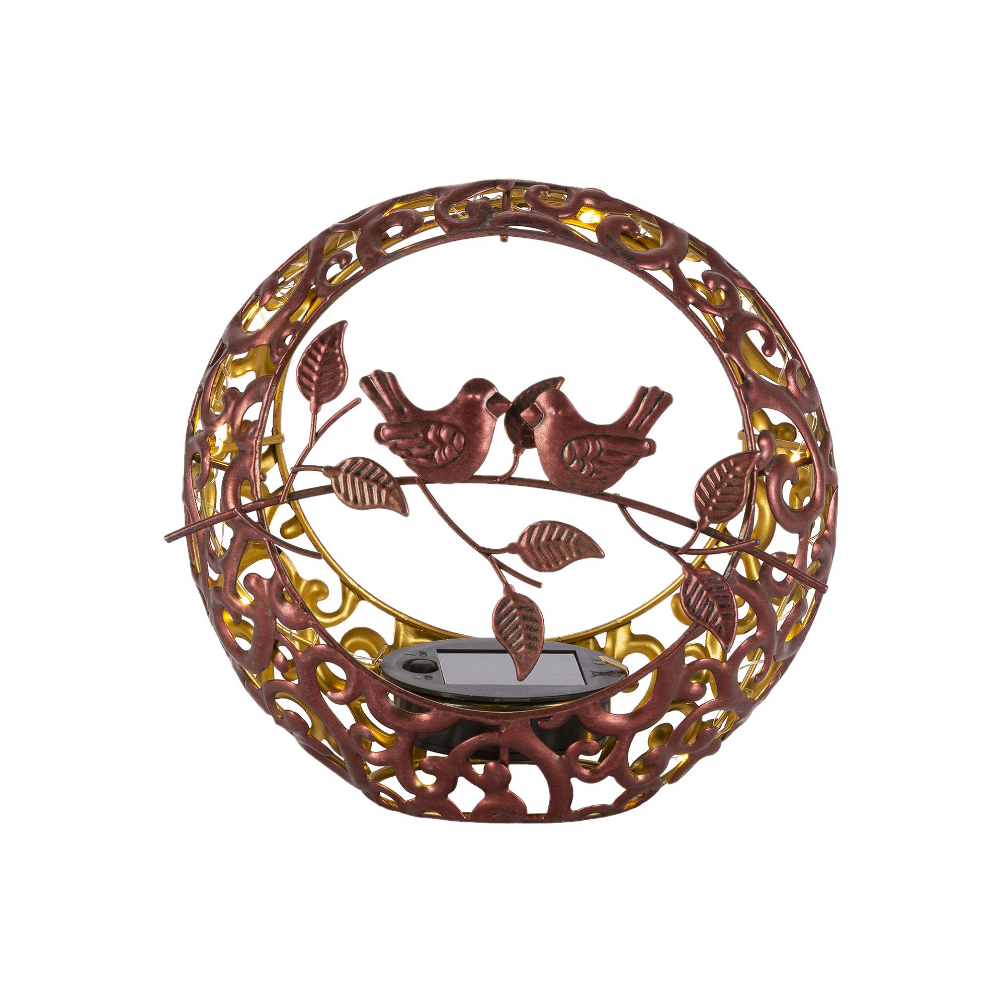 Gerson Solar Powered Songbird Ring Garden Light, Multi