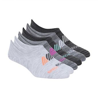 Women's Skechers® 6 pk Non Terry No Show Socks