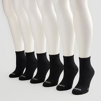 Women's Skechers® 6 pk Terry Quarter Crew Socks