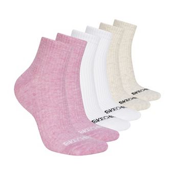 Women's Skechers® 6 pk Terry Quarter Crew Socks