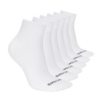 Women's Skechers® 6 pk Terry Quarter Crew Socks