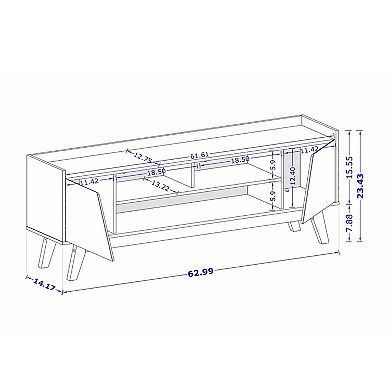 MANHATTAN COMFORT Marcus Mid-Century Multi-Shelf Modern TV Stand