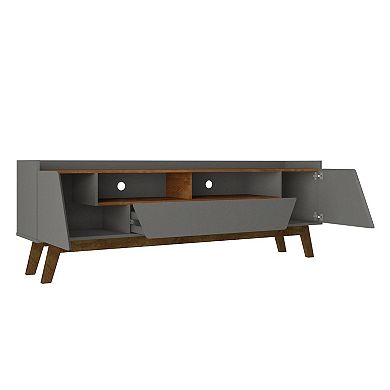 MANHATTAN COMFORT Marcus Solid Wood Mid-Century Modern TV Stand