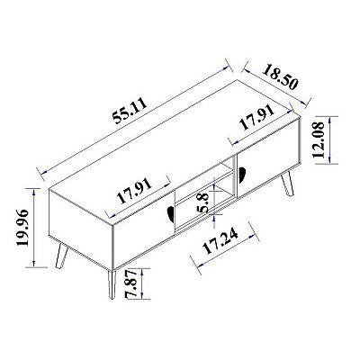 MANHATTAN COMFORT Haley Mid-Century Modern TV Stand