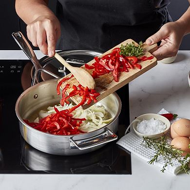 Demeyere Essential 5-ply 3-qt Stainless Steel Saute Pan With Lid