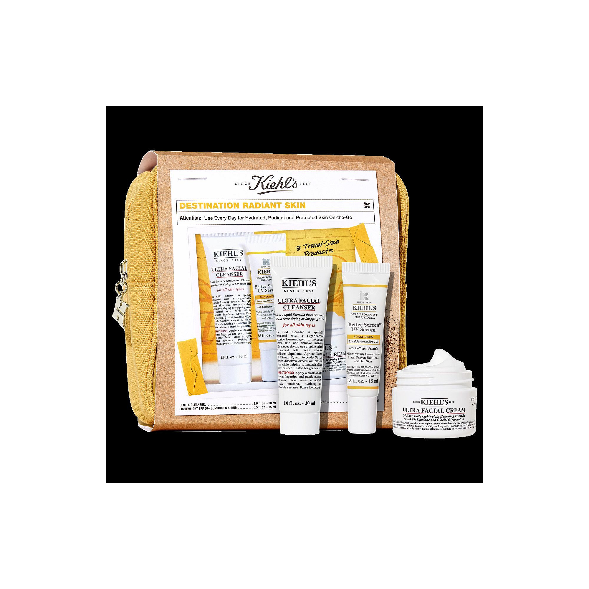 Kiehls Since 1851 Destination Radiant Skincare Gift Set, Size: 4.9 FL Oz, 