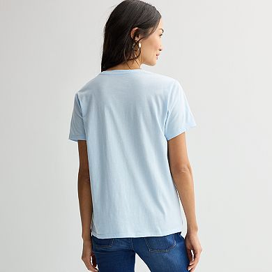 Disney's Mickey Mouse Women's Star Shorts Graphic Tee