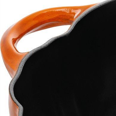 Staub Cast Iron 3.5-qt Pumpkin Cocotte With Stainless Steel Knob