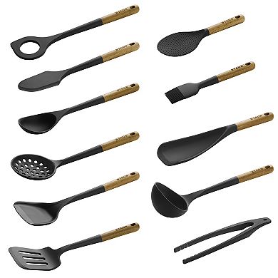 Staub Silicone With Wood Handle 11-pc Cooking Utensil Set