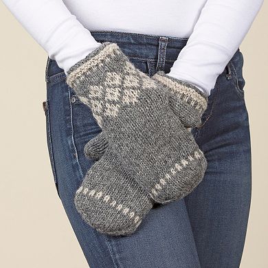 Feelgoodz Women’s Artisan Hand-Knit Vail Winter Wool Beanie Mitten