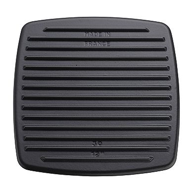 Staub Cast Iron 10.3-inch Square Grill Press - Matte Black (fits 12-inch Grill Pan)