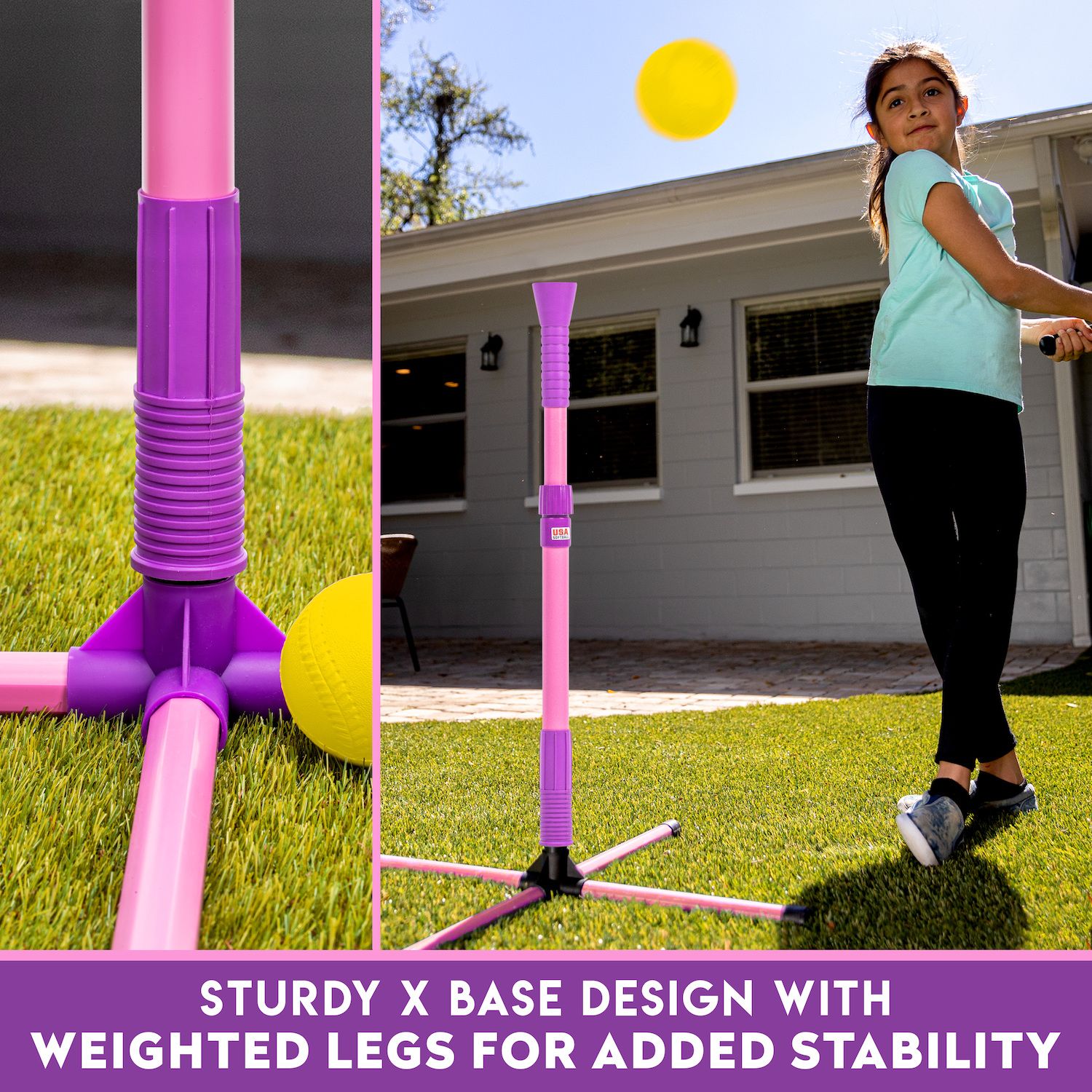 Batting Tee FITPLAY 3 IN 1 Baseball , Triple Hitting Tee For Baseball/Softball  With Baseball Batting Tee For Kids, image size:1500x1500