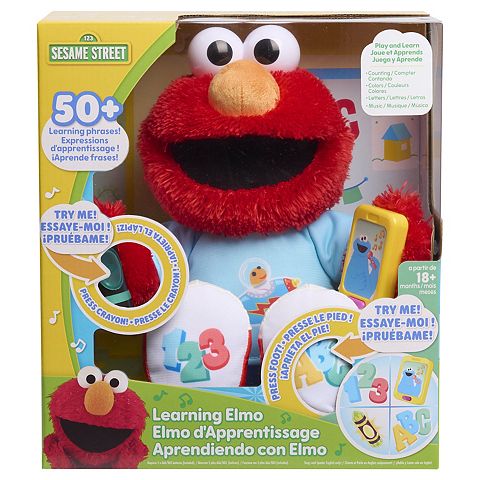Детские мягкие игрушки Just Play Sesame Street Plush Learning Elmo