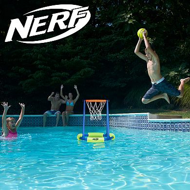 Franklin Sports NERF Floating Pool Basketball Hoop & Football Target Net Set 