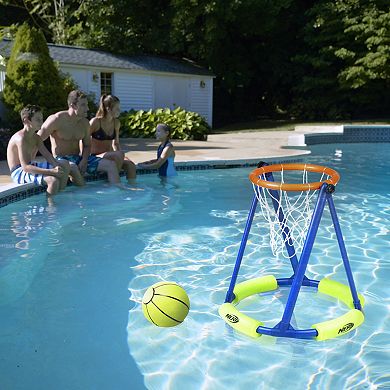 Franklin Sports NERF Floating Pool Basketball Hoop & Football Target Net Set 