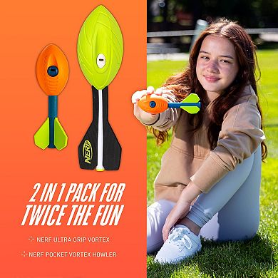 Franklin Sports Nerf Vortex Foam Football Dual Power Pack