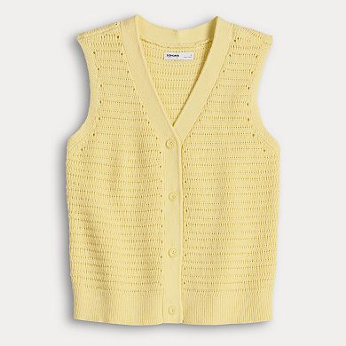 Women's Sonoma Goods For Life® Novelty Button Front Sweater Vest
