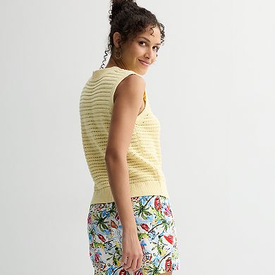 Women's Sonoma Goods For Life® Novelty Button Front Sweater Vest