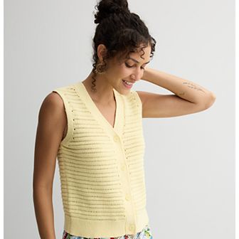 Women's Sonoma Goods For Life® Novelty Button Front Sweater Vest