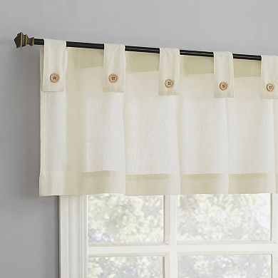 Archaeo Cotton Blend Button Tab Top Cafe Curtain Set