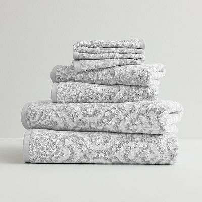 Sonoma Goods For Life® 6-Piece Ultimate Hygro Towel Set- Grey Medallion