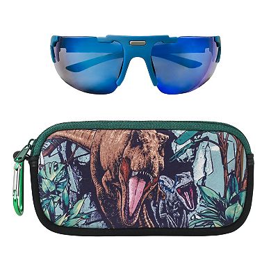 Boys Jurassic World 2-pc. Dino Skin Sports Wrap Sunglasses and Soft Case
